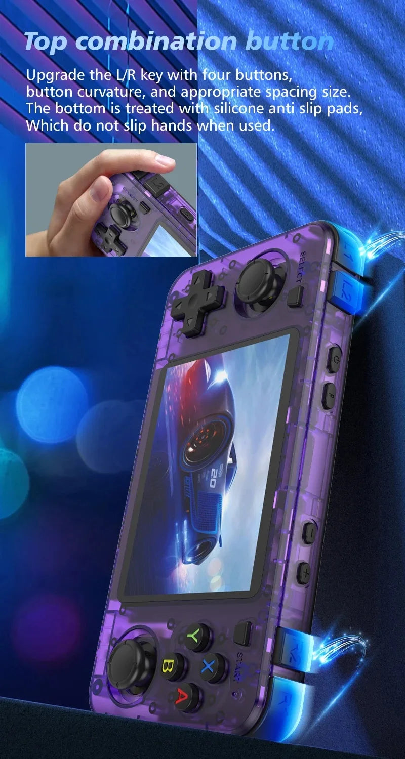 SMARTDUDE R36H Retro Handheld Video Game Console Arkos System 3.5 Inch IPS Screen Portable Pocket Video Player R36S 64G 128G